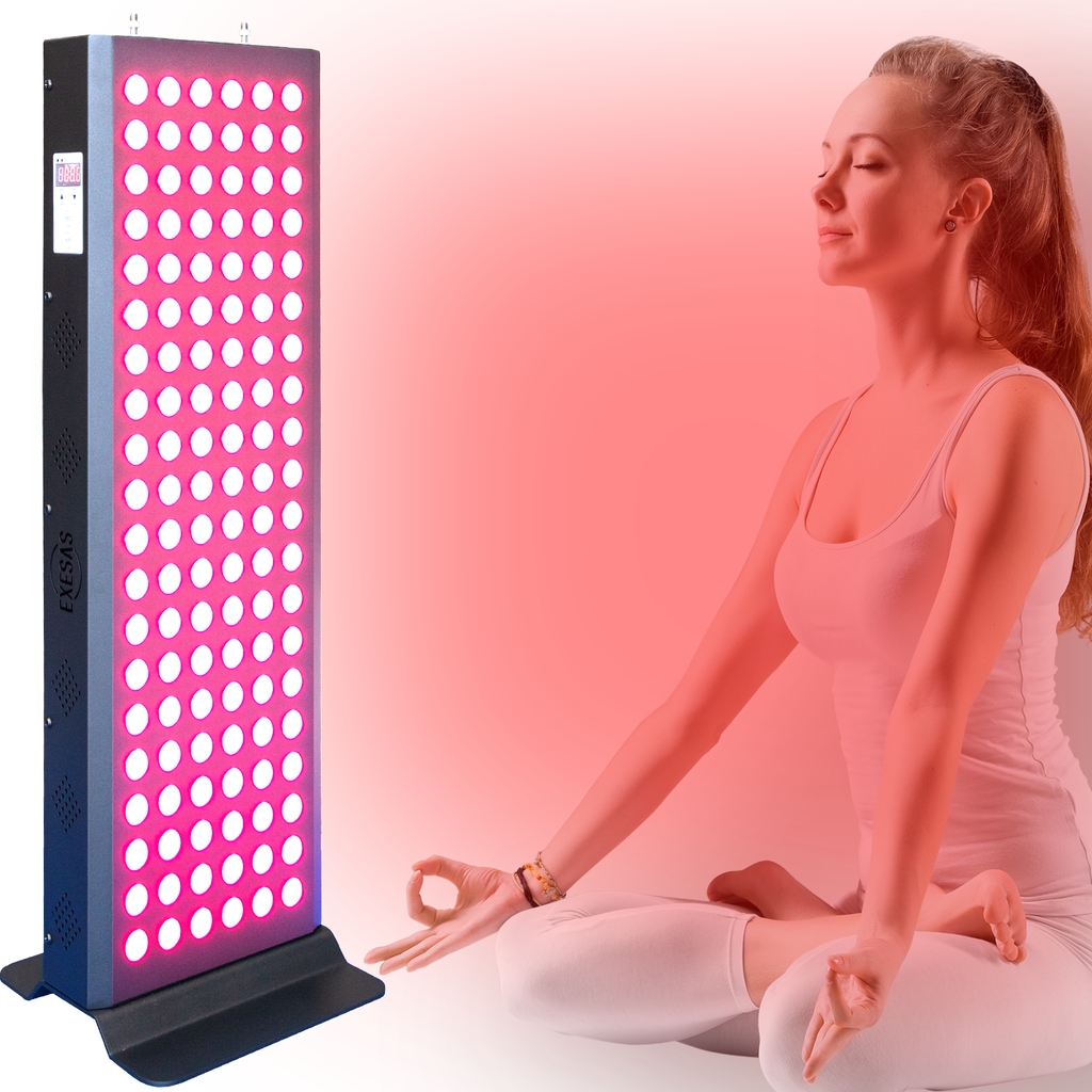 EXESAS 120 LED, 600W Dual-Chip, Red Light Therapy Device for Full Body, 4-Wavelengths Infrared LED Panel for Skin, Weight, Pain, Wellness